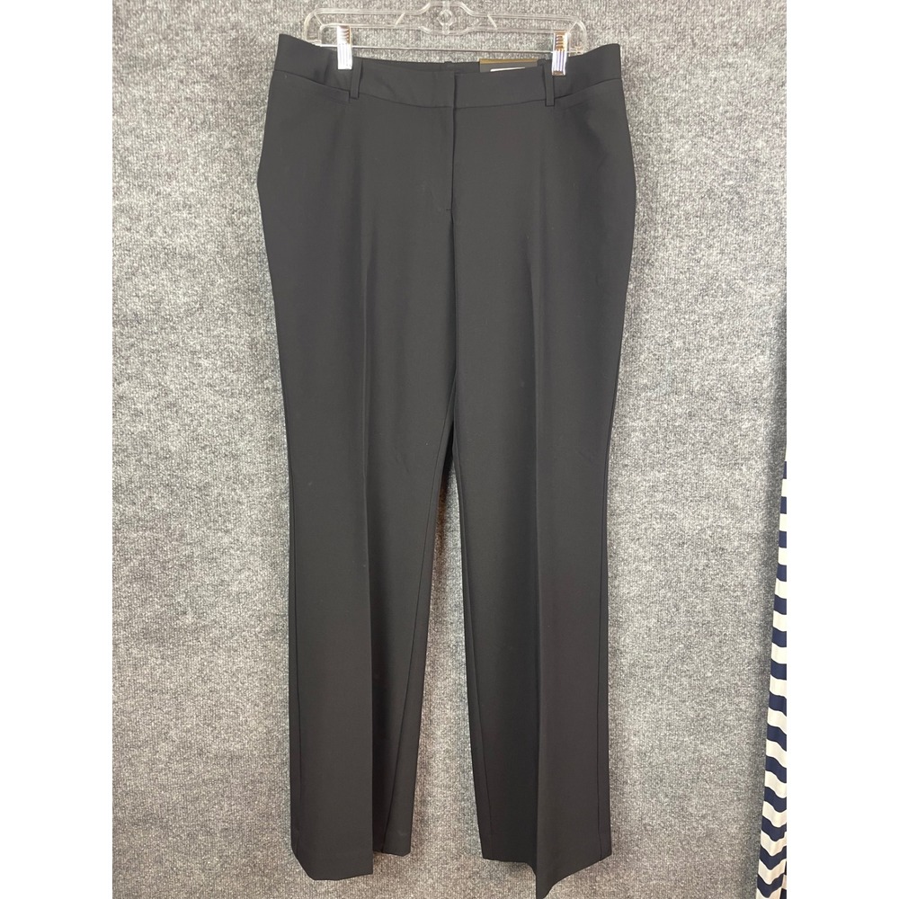 Worthington Dress Pants Womens 14 Black New Curvy Fit Trouser Leg Slacks